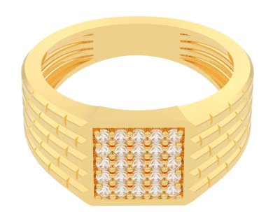 Beyaz arkaplanda izole edilmiş değerli halka     