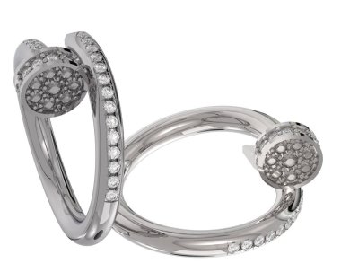 Halkalar beyaz arka planda