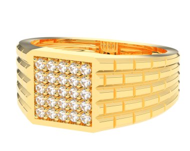 Beyaz arkaplanda izole edilmiş değerli halka     