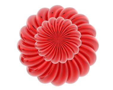 Beyaz arka planda izole edilmiş evlilik küpeleri. 3d görüntüleme - illüstrasyon