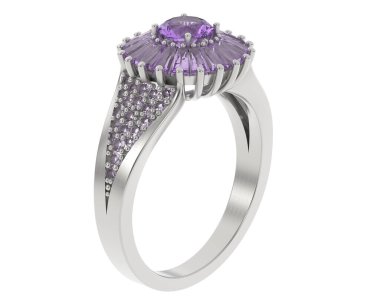 Beyaz arkaplanda izole edilmiş değerli halka     