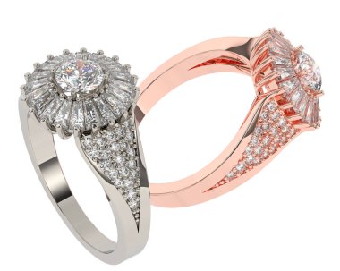 Halkalar beyaz arka planda