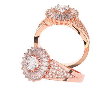 Halkalar beyaz arka planda