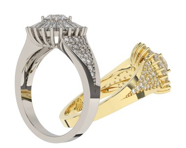 Halkalar beyaz arka planda