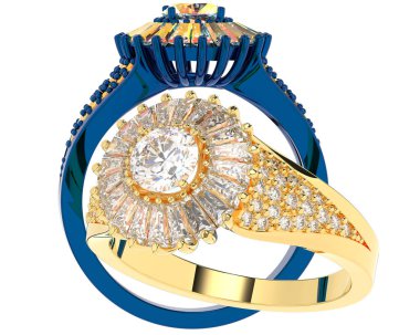 Halkalar beyaz arka planda