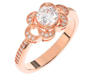 Beyaz arkaplanda izole edilmiş değerli halka     