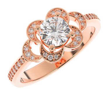 Beyaz arkaplanda izole edilmiş değerli halka     