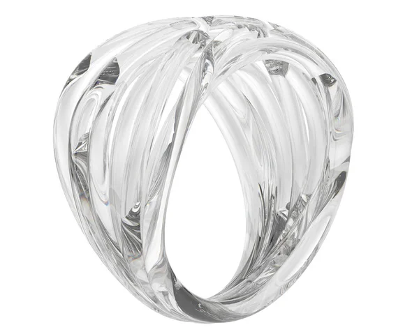 Dyrbar Ring Isolerad Vit Bakgrund — Stockfoto