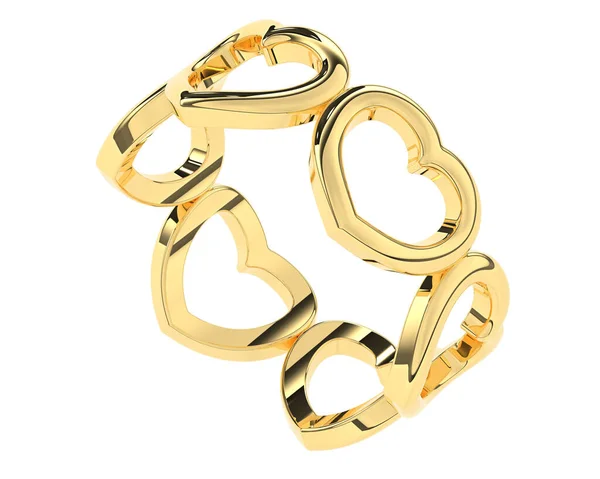 貴重なリングの3Dレンダリング — ストック写真