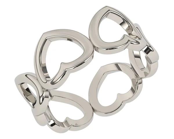 貴重なリングの3Dレンダリング — ストック写真