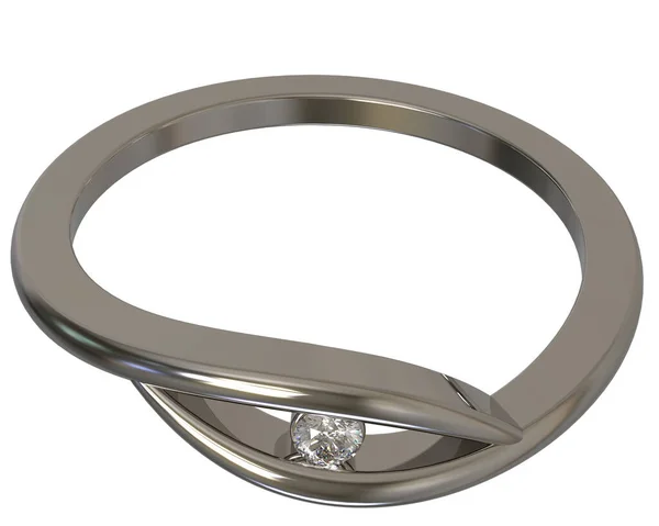 Dyrbar Ring Isolerad Vit Bakgrund — Stockfoto