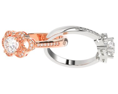 Halkalar beyaz arka planda