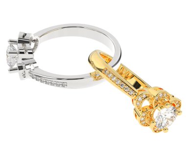 Halkalar beyaz arka planda