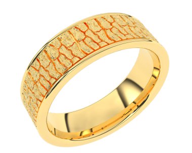 Beyaz arkaplanda izole edilmiş değerli halka     