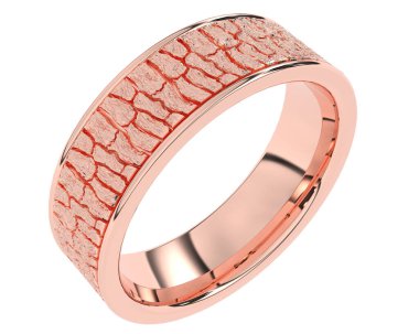 Beyaz arkaplanda izole edilmiş değerli halka     