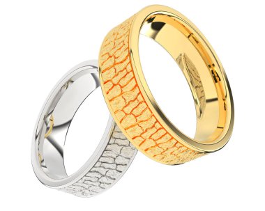 Halkalar beyaz arka planda