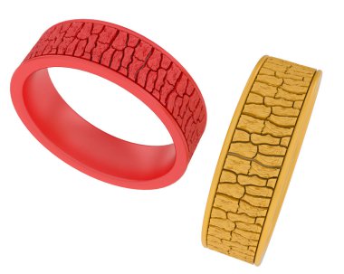 Halkalar beyaz arka planda