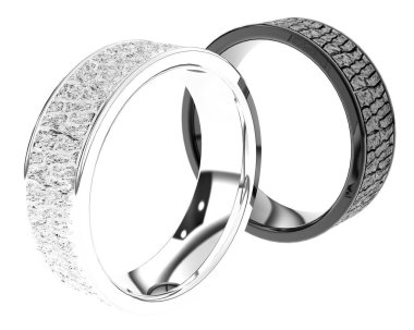 Halkalar beyaz arka planda