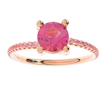 Beyaz arkaplanda izole edilmiş değerli halka     