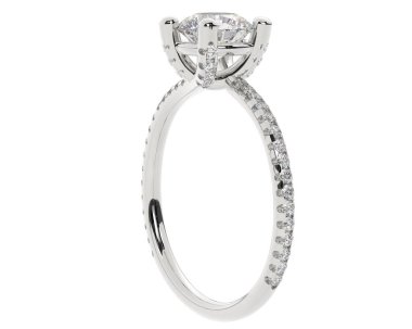 Beyaz arkaplanda izole edilmiş değerli halka     