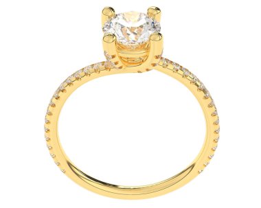 Beyaz arkaplanda izole edilmiş değerli halka     