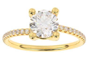 Beyaz arkaplanda izole edilmiş değerli halka     