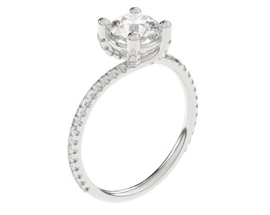 Beyaz arkaplanda izole edilmiş değerli halka     