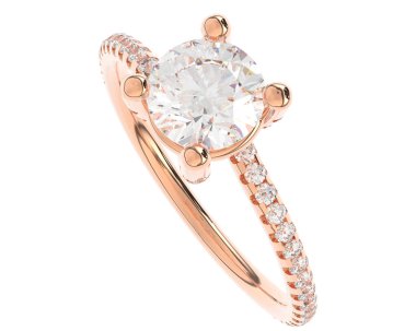 Beyaz arkaplanda izole edilmiş değerli halka     