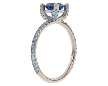 Beyaz arkaplanda izole edilmiş değerli halka     