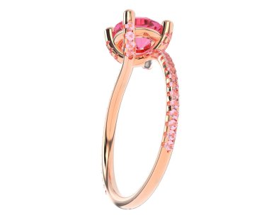 Beyaz arkaplanda izole edilmiş değerli halka     