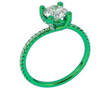 Beyaz arkaplanda izole edilmiş değerli halka     