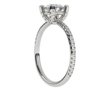 Beyaz arkaplanda izole edilmiş değerli halka     