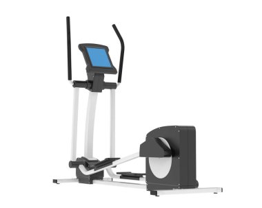 Elliptik eğitmen arka planda izole edildi. 3d görüntüleme, illüstrasyon