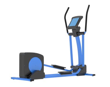 Beyaz arka planda spor aletleri. 3D görüntüleme. Görüntü