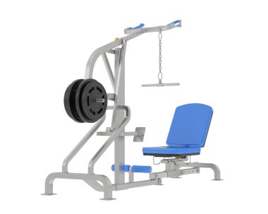 Spor malzemeleri. Kaldıraç jimnastik makinesinin 3 boyutlu çizimi