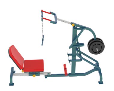 Spor malzemeleri. Kaldıraç jimnastik makinesinin 3 boyutlu çizimi