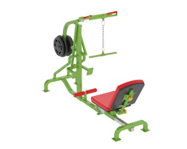 Spor malzemeleri. Kaldıraç jimnastik makinesinin 3 boyutlu çizimi