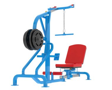 Spor malzemeleri. Kaldıraç jimnastik makinesinin 3 boyutlu çizimi