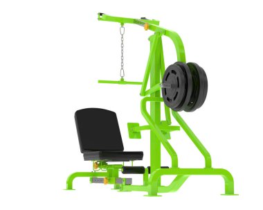 Spor malzemeleri. Kaldıraç jimnastik makinesinin 3 boyutlu çizimi