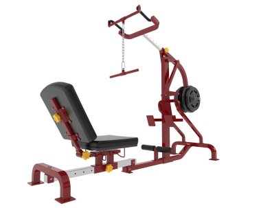 Spor malzemeleri. Kaldıraç jimnastik makinesinin 3 boyutlu çizimi