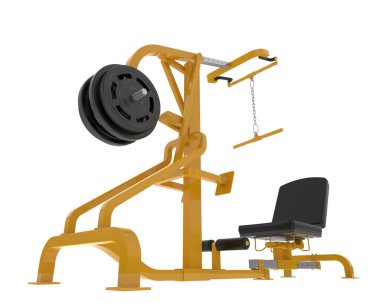 Spor malzemeleri. Kaldıraç jimnastik makinesinin 3 boyutlu çizimi