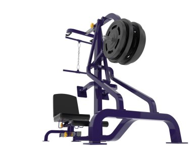 Spor malzemeleri. Kaldıraç jimnastik makinesinin 3 boyutlu çizimi