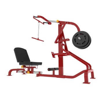 Spor malzemeleri. Kaldıraç jimnastik makinesinin 3 boyutlu çizimi