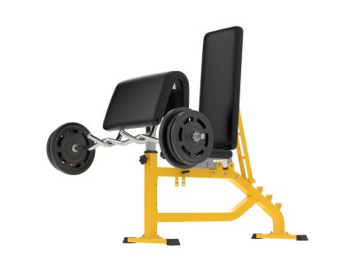 Arka planda kol kıvrım bankı izole. 3d görüntüleme - illüstrasyon