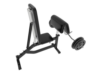 Arka planda kol kıvrım bankı izole. 3d görüntüleme - illüstrasyon