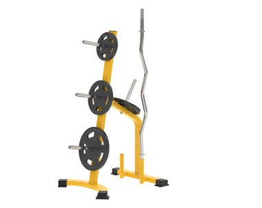 Ağırlık alanı arka planda izole edildi. 3d görüntüleme - illüstrasyon