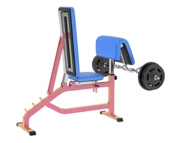 Arm Curl Bench Isolated Background Rendering Illustration — Stock Photo, Image