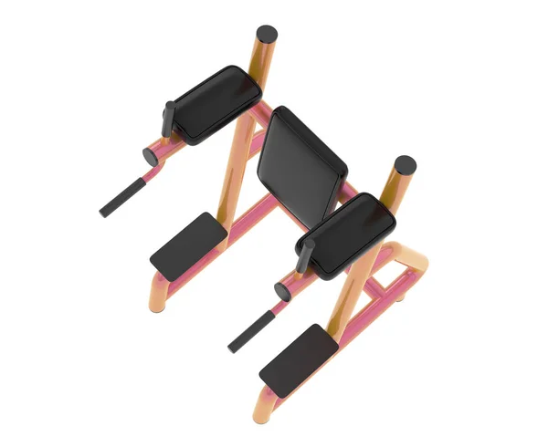 3d illustration of Roman chair, workout gym equipment