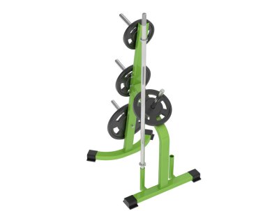 Ağırlık alanı arka planda izole edildi. 3d görüntüleme - illüstrasyon