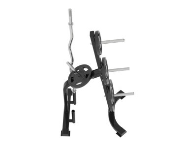 Ağırlık alanı arka planda izole edildi. 3d görüntüleme - illüstrasyon